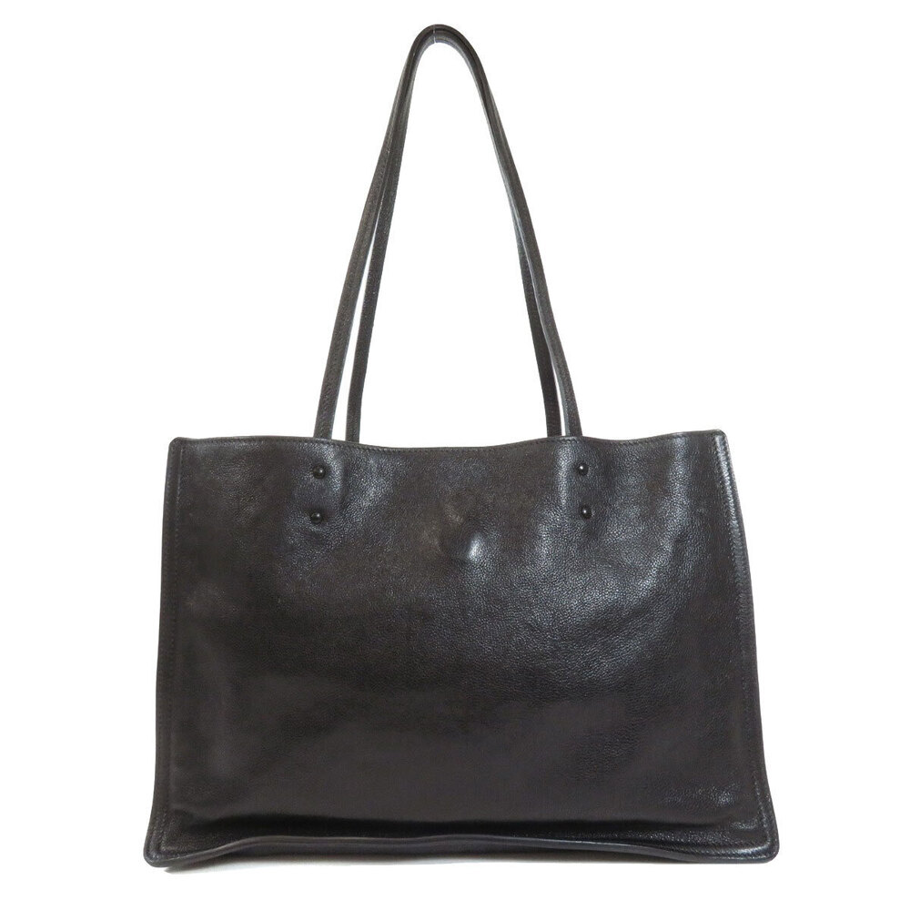 Prada tote logo leather motif bag